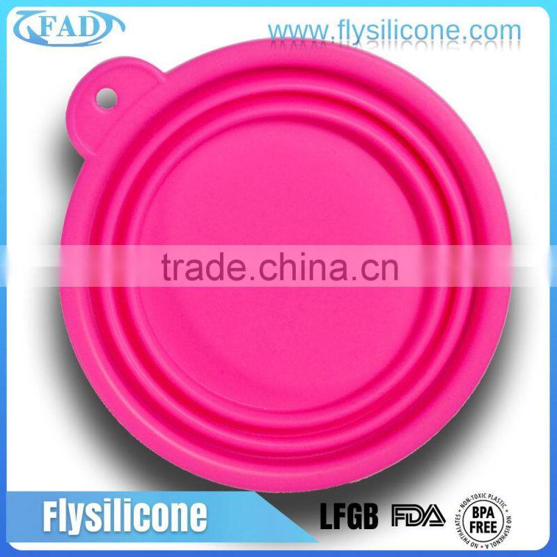 BPA free collapsible silicone pet travel bowl printing logo dog bowl