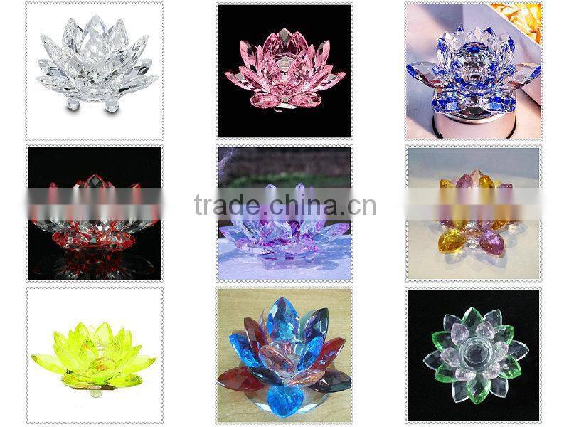 Light Purple Fashional Shining Crystal Lotus for Party Decoration