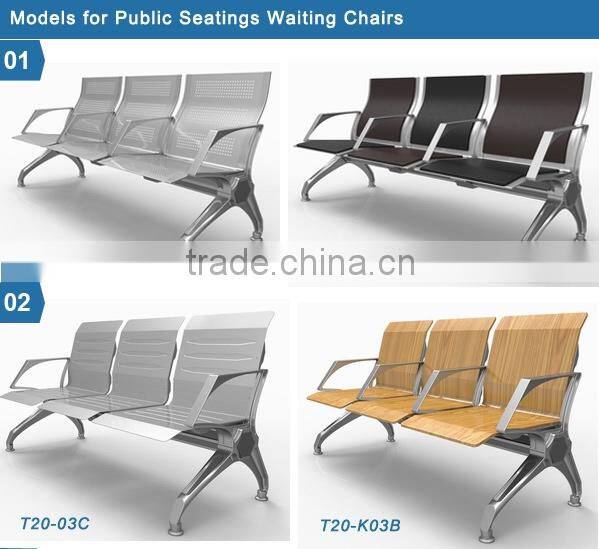 3 Seater stainless steel public auditorium chair