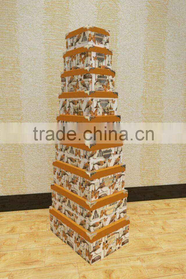 new design best quality Christmas Hard Case paper box iron handle