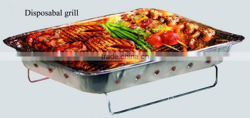 one time instant bbq grill with charcoal