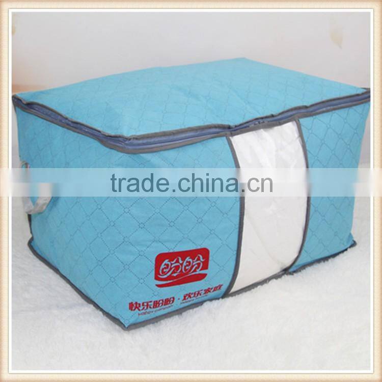 Logo customized bamboo charcoal non woven quilt storage bag