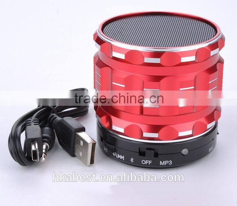 AI65077 Portable Mini Bluetooth Speakers,Metal Steel Wireless Smart Hands Free subwoofer Speaker For Mobile Phone