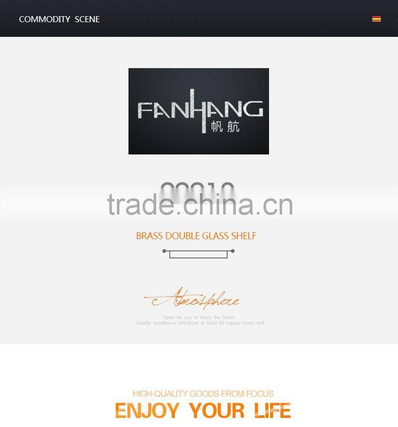 1202 bathroom accessory new A square Double glass shelf hotel use modern kitchen