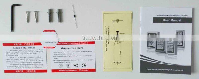 Metal Case Standalone RFID keypad single door access control with card reader
