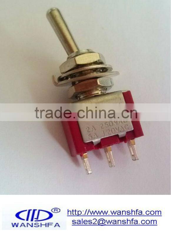 Red color small toggle switch