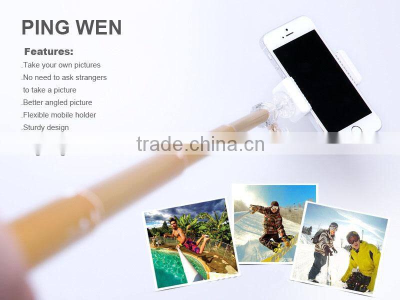 Hot sale aluminum material selfie stick popular mini monopod made in China