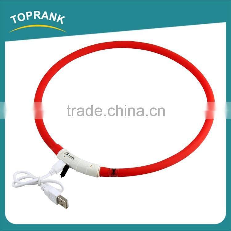 New design led collars usb rechargeable luminous glow in the dark dog collar