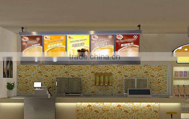 Restaurant illuminated Banner LED Light Box Indoor Advertising Display