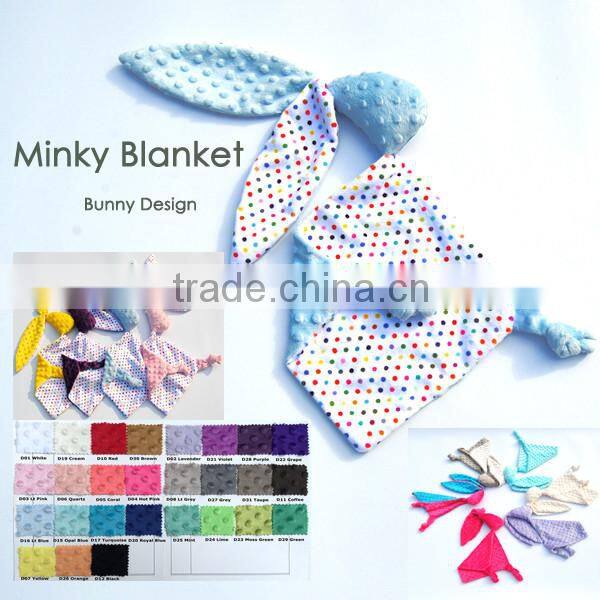 ABC-TEX Double Side Super Soft Minky Colorful Dot Minky Baby Blanket