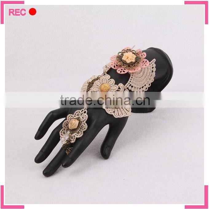 Girls fancy bracelets with flower decoration, for party teen girl bracelets