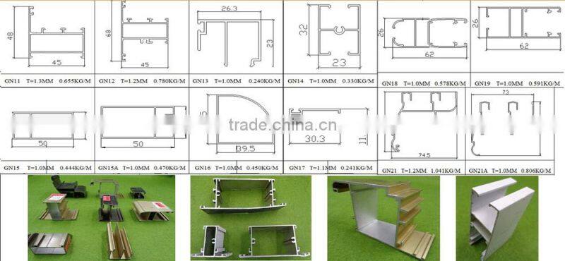 CE Certificated Extruded Aluminum profile to fabricate window frame