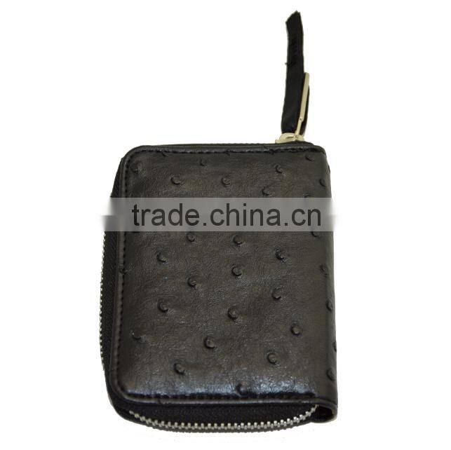 custom zipper leather wallet for men or women