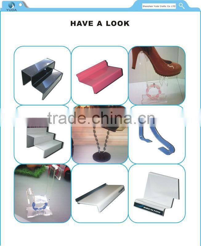 semi-circular acrylic slatwall shelves acrylic curved shelf