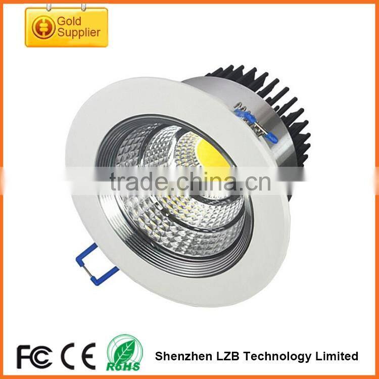 High quality chip Dimmable LED ceiling downlight 100lm/w 3"/4"/6"/8" IP40 SMD/COB LED recessed downlight