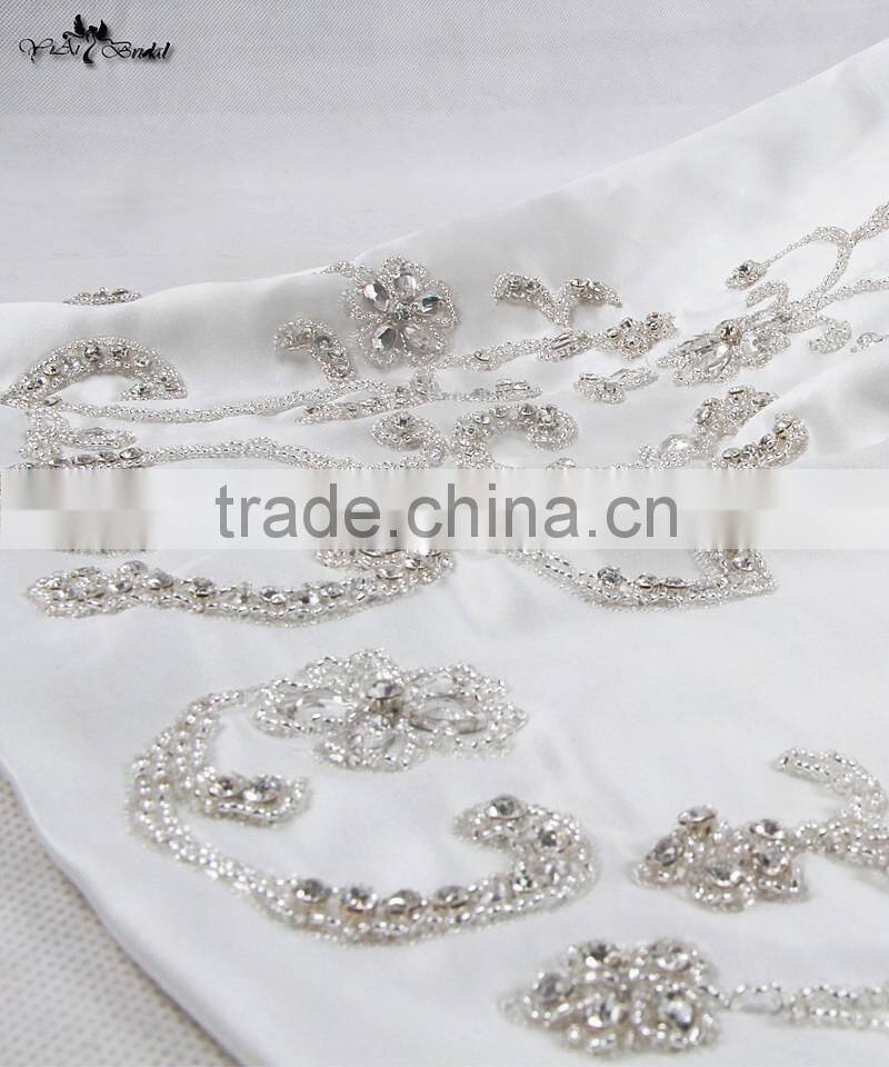 RSW907 Detachable Illustion Neckline Sexy Strapless See-Through Embroidery Designs For Mermaid Wedding Dress