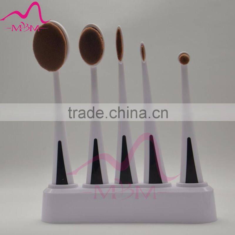 Wholesale China rose gold oval makeup brush set