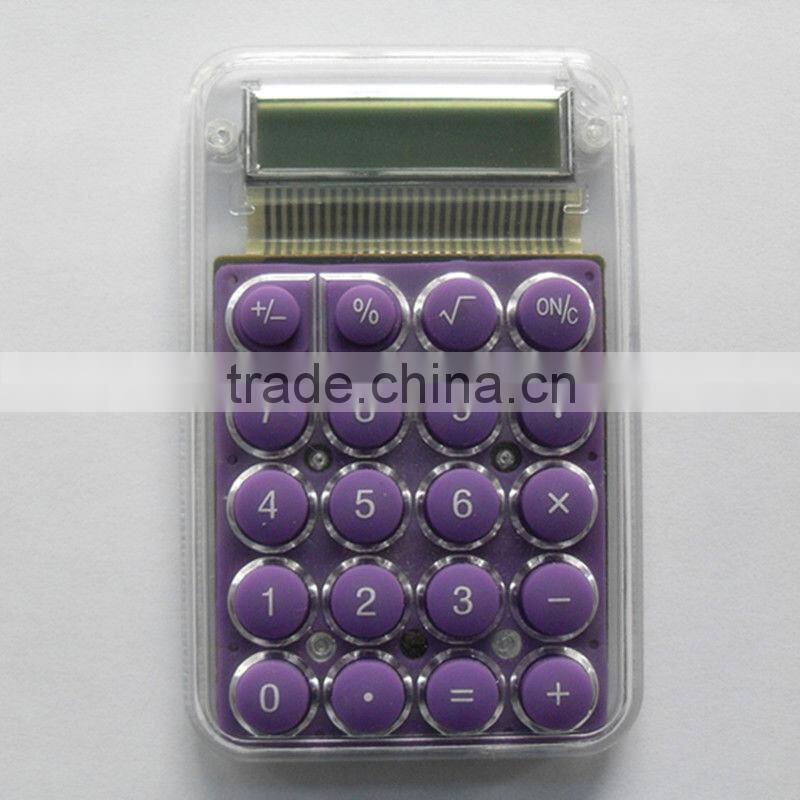 novelty promotional item gift calculators transparent big button 8-digits electronic calculator for school
