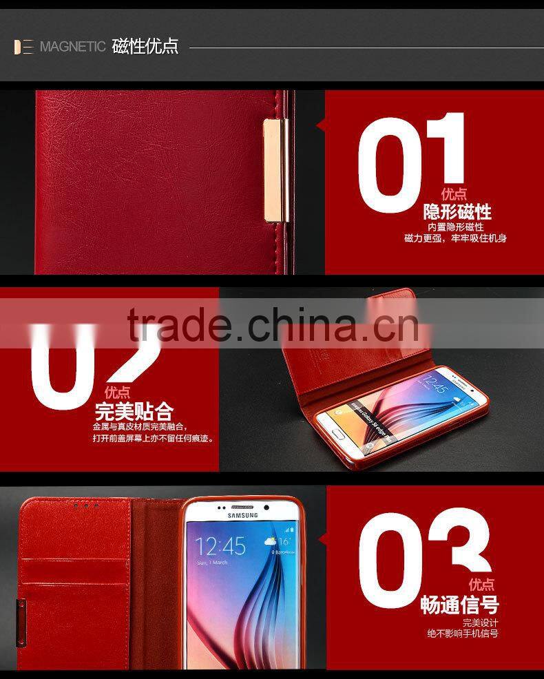 KALAIDENG Royale II series Genuine leather case magnetic cover for Samsung Galaxy S6 Edge plus