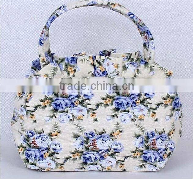 Wholesale Printed Handbag With Flower On Front of Handbag India For Women