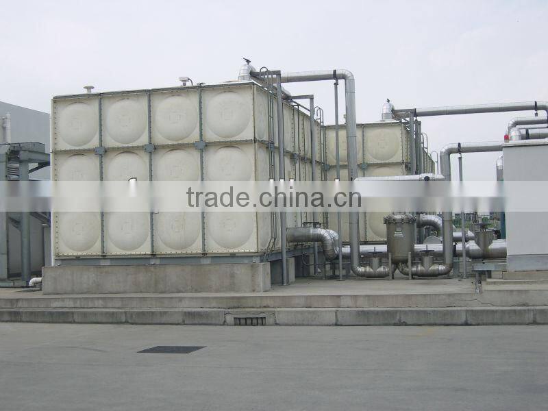 store hot water fiber glass water tank 500cbm