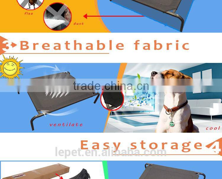 Custom logo Cot Style Dog Bed Elevated Cooling Pet Bed with Replacement Cover