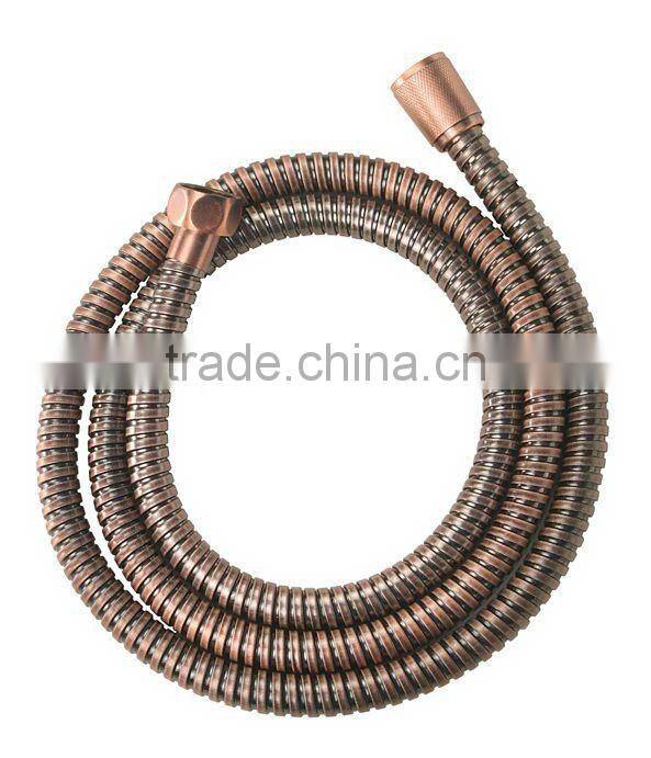 CL002 golded color double lock brass flexible shower Hose