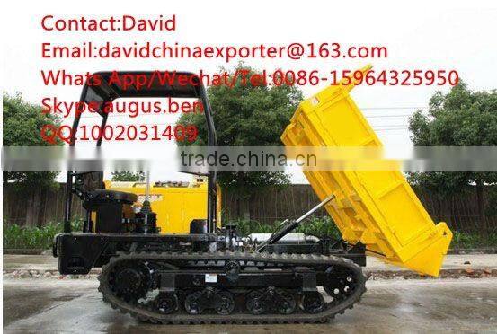 full rubber track dumper loading palm in Indoneisa/rubber track