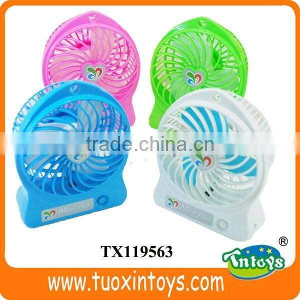 Plastic cartoon mini USB fan, USB mini desk fan