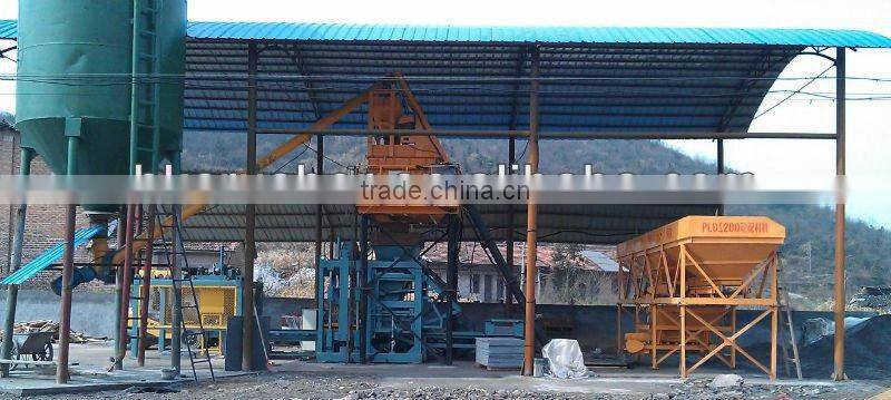 stationary concrete block making machine