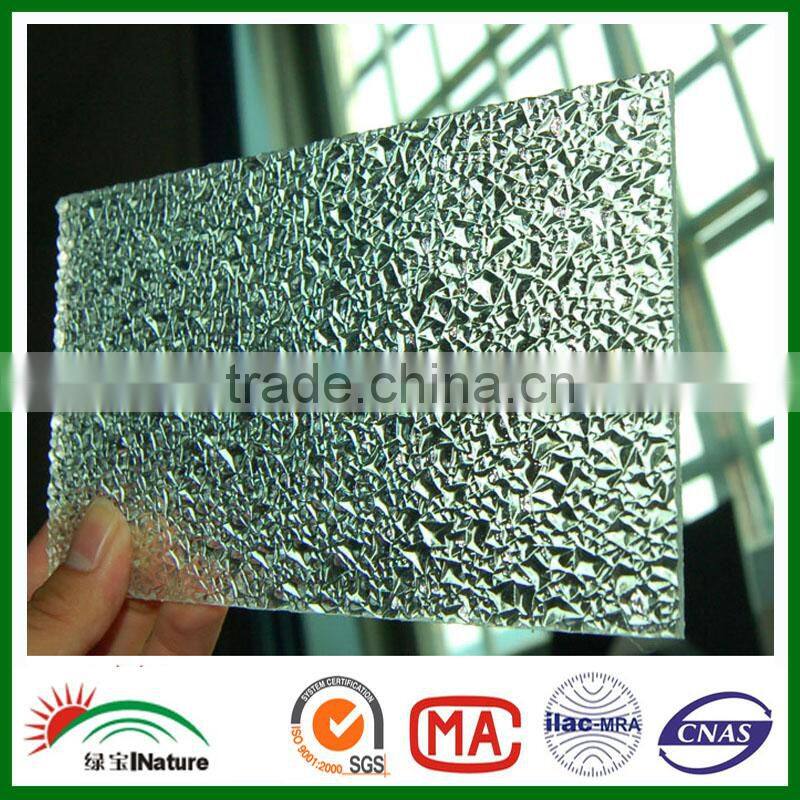 Big PC embossed sheet PC diamond sheet for Building.Plastic sheet with Makrolon. Polycarbonate diamond solid sheet for decorated