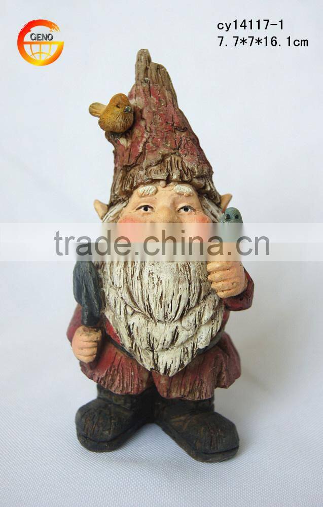 Hot selling resin wood finish gnome