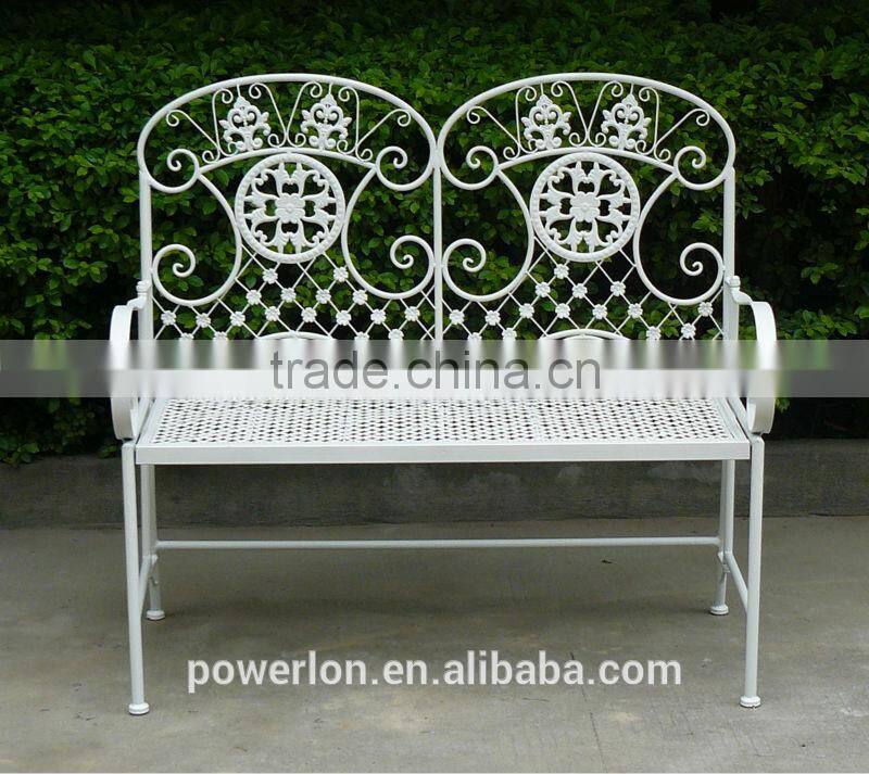 folding metal bench for home garden