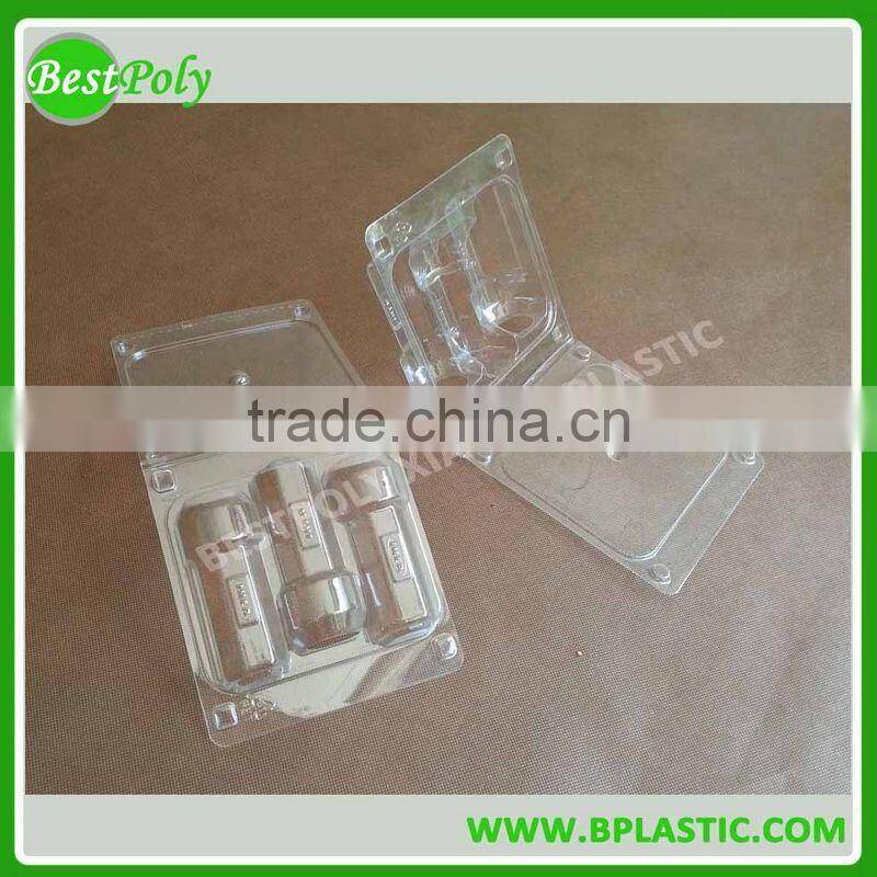 Disposable Thermoformed plastic blister packaging for cosmetic
