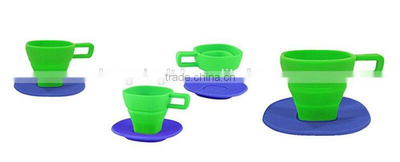 Silicone Espresso Collapsible Cup and Saucer
