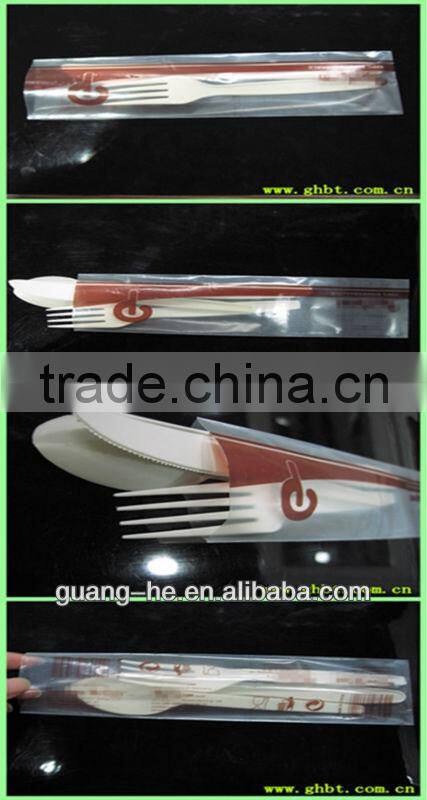 100% Biodegradable compostable eco-friendly disposable plastic PLA packing bags for tableware/cutlery