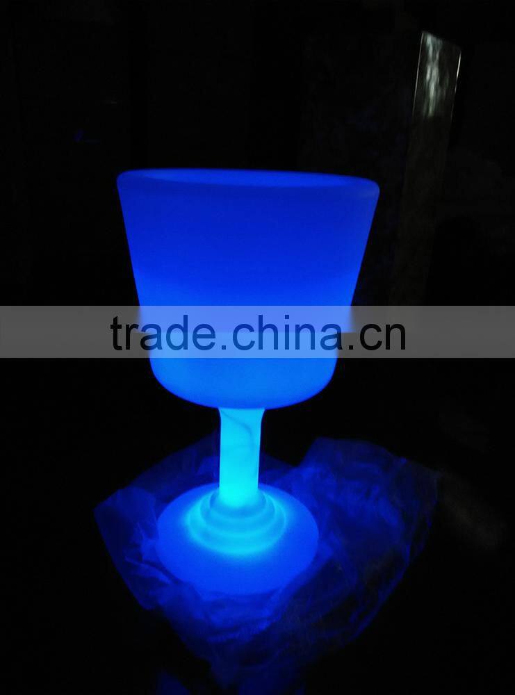 Illumianted led rechargeable li battery operated led ice bucket/wine cooler