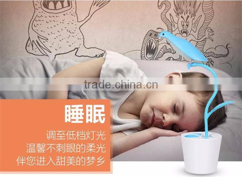 Simple Free Bird Lamp LED small table lamp bedroom bedside Foldable USB Rechargeable Lamps