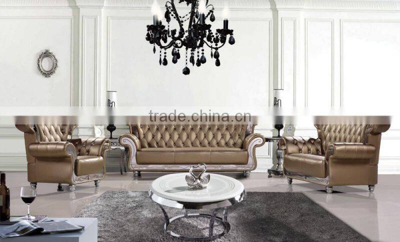 EF-001 Modern Genuine Leather Furniture Living Room Sofa Set