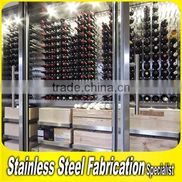 Modern Stainless Steel Bar Wine Cabinet For Hotel KTV Bar Club