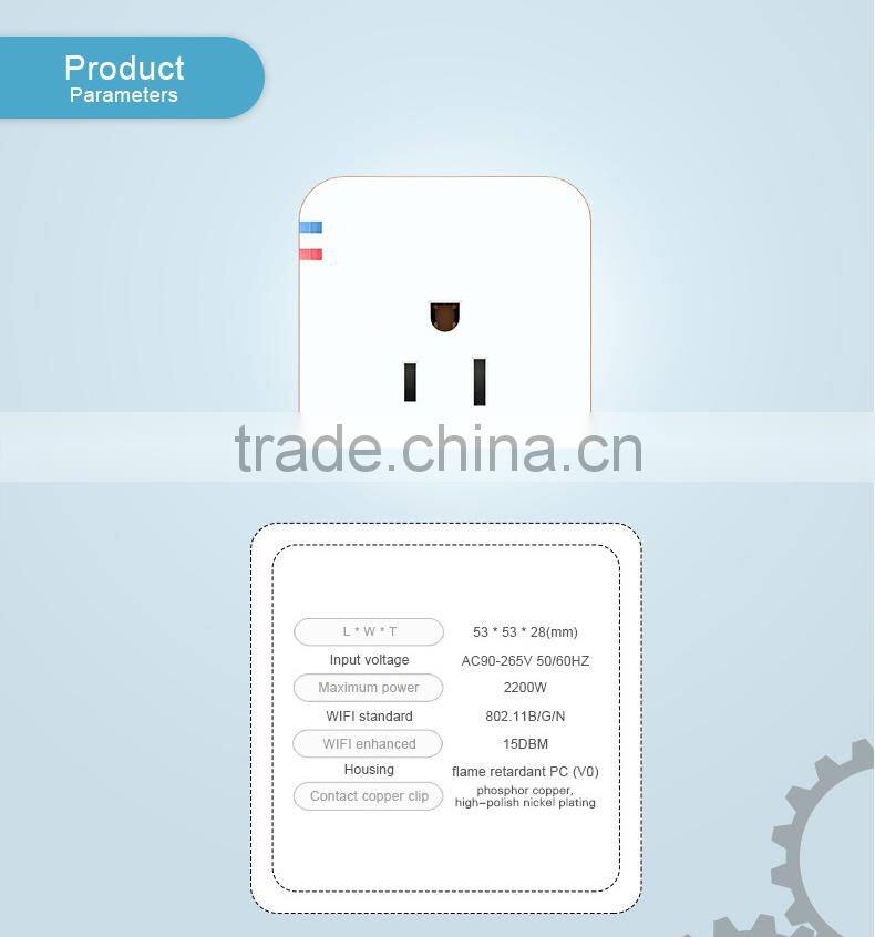 Gift Customized Intelligent WIFI Wireless Timing Electric UL Socket, Mobile APP Control Timing Multi-functional Electric Socket