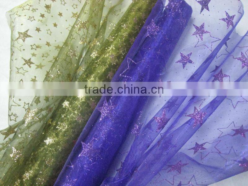 Purple Sparkle Nylon Organza Table Cloth