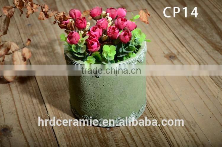 Hot sale indoor antique cement flowerpots & planters
