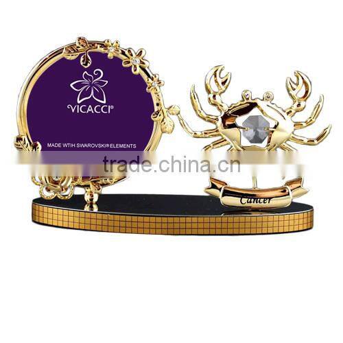 Good Quality 24K gold plated Zodiac Taurus 3x3" Photo Frame