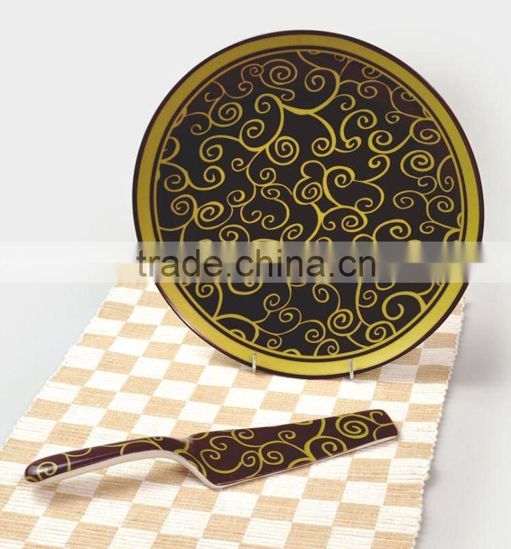 set of 4pcs 10.5"porcelain dinner plate with decal printing for Christmas