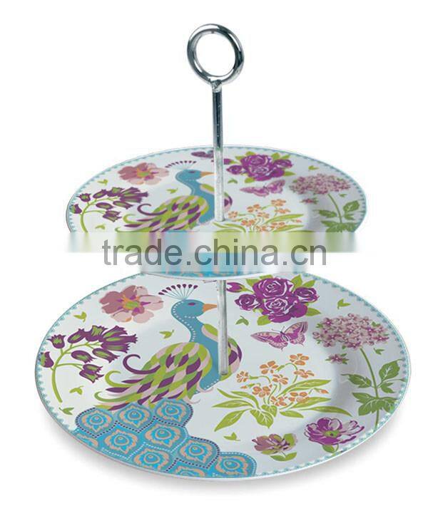 porcelain plate ceramic plate 2pcs cake plate set