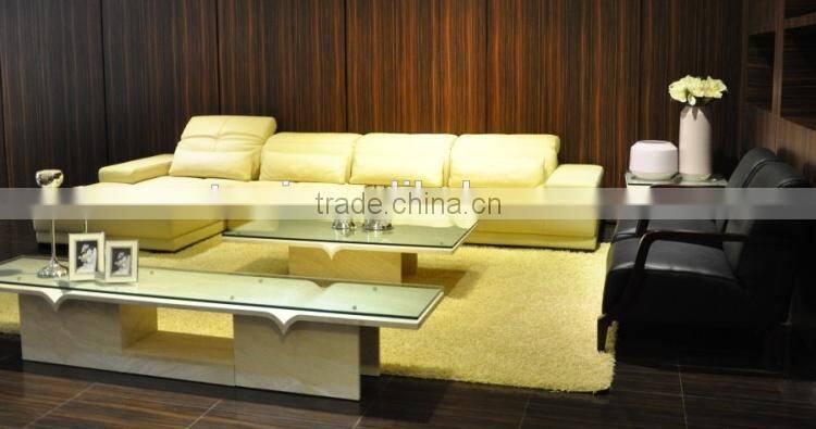 Foshan factory geniune italian leather leisure living room sofa