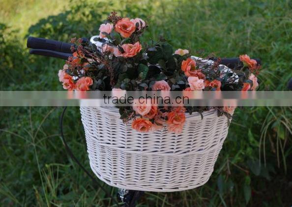 Eco-friendly wicker hand weave bicycle basket