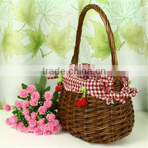 Beautiful wicker fruit basket , wicker bussiness gift basket
