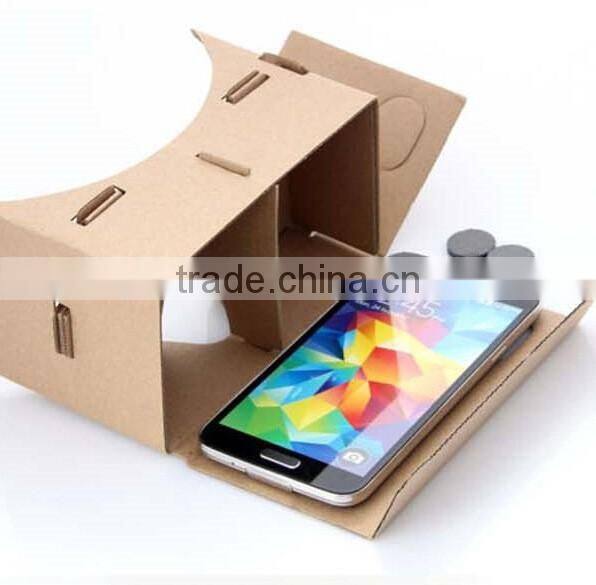 37MM Big Lens Google Cardboard V2.0 VR Box Cardboard 3D Glasses with headwrap